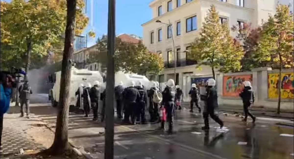 Gjendja gjatë protestës në Shqipëri, 24 tetor 2026.